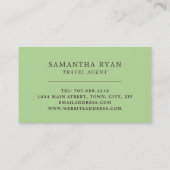 Carte De Visite Paysage du château, agent de voyage (Dos)