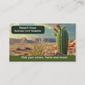 Carte De Visite Paysage du désert de Cactus Sud-Ouest (Devant)