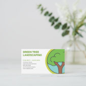 Carte De Visite Paysage du logo de l'arbre (Debout devant)