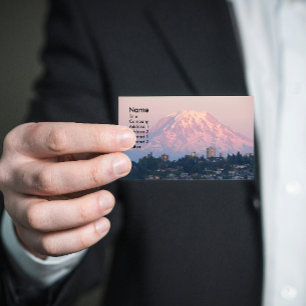 Carte De Visite Paysage du mont Rainier rose Alpenglow