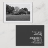 Carte De Visite Paysage du parc (bordé) (Devant / Derrière)