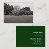 Carte De Visite Paysage du parc (BW tonique chaud) (Devant / Derrière)