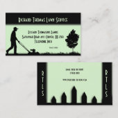 Carte De Visite Paysage du service de pelouse Vert clair (Devant / Derrière)