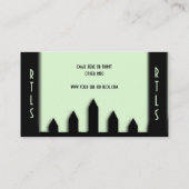 Carte De Visite Paysage du service de pelouse Vert clair (Dos)