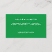 Carte De Visite Paysage / Entretien de pelouse / Casserole / Entre (Dos)