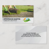 Carte De Visite Paysage Étendu De Pelouse (Devant / Derrière)