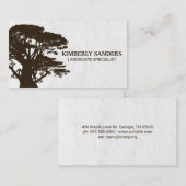 Carte De Visite Paysage | Grand arbre Brown (Devant / Derrière)