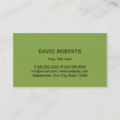 Carte De Visite Paysage Green Shades Soins professionnels de pelou (Dos)