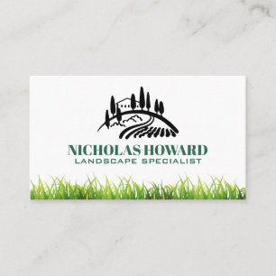 Carte De Visite Paysage Herbe Arbres Paysage
