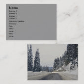 Carte De Visite Paysage hivernal (Devant / Derrière)