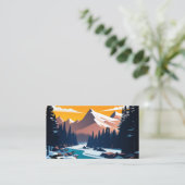 Carte De Visite Paysage hivernal (Debout devant)