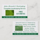 Carte De Visite Paysage, jardin et services (Devant / Derrière)