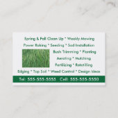 Carte De Visite Paysage, jardin et services (Dos)