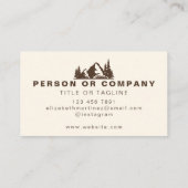 Carte De Visite Paysage Jardinage Arbre Trimming Custom Yard Care (Dos)