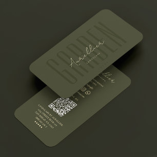 Carte De Visite Paysage jardinier Botaniste Arboriste vert moderne