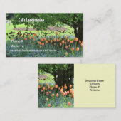 Carte De Visite Paysage La Scène Du Jardin (Devant / Derrière)