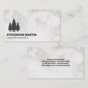 Carte De Visite Paysage Logo de l'arbre