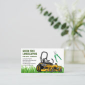 Carte De Visite Paysage | Machine à gazon assise (Debout devant)