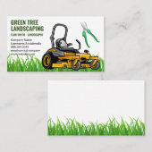 Carte De Visite Paysage | Machine à gazon assise (Devant / Derrière)
