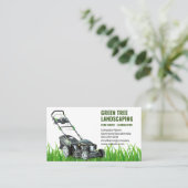 Carte De Visite Paysage | Machine à gazon | Gardener (Debout devant)