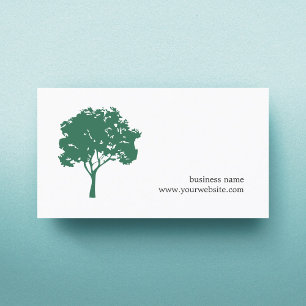 Carte De Visite Paysage minimaliste de l'arbre vert