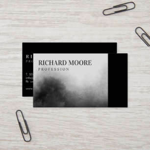 Carte De Visite Paysage moderne élégant noir et blanc Abstrait