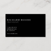 Carte De Visite Paysage moderne élégant noir et blanc Abstrait (Dos)