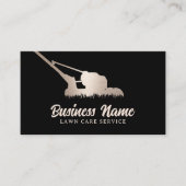 Carte De Visite Paysage Moderne Mower Or pelouse professionnelle (Devant)