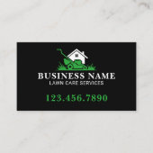 Carte De Visite Paysage noir et vert professionnel (Devant)