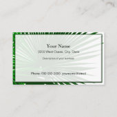 Carte De Visite Paysage Parking Palm Tree Tropical (Dos)