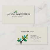 Carte De Visite Paysage Paysage Plante Feuille vert (Devant / Derrière)