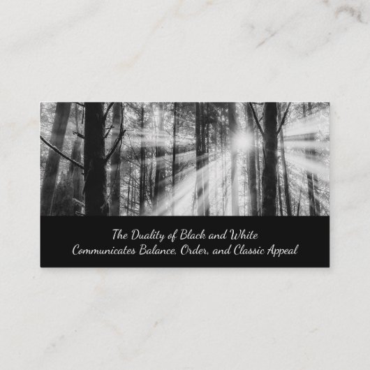 Carte De Visite Paysage polyvalent noir et blanc (Dos)