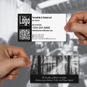 Carte De Visite Paysage polyvalent noir et blanc