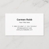 Carte De Visite Paysage professionnel et moderne Arbre de pelouse  (Dos)