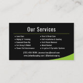 Carte De Visite Paysage professionnel Soins de la pelouse verte no (Dos)