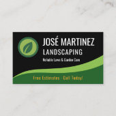 Carte De Visite Paysage professionnel Soins de la pelouse verte no (Devant)