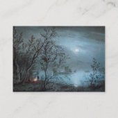 Carte De Visite PAYSAGE ROMANTIQUE NOCTURNE EN papier perlé BLEU (Dos)