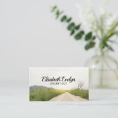 Carte De Visite Paysage rural avec route de campagne (Debout devant)