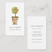 Carte De Visite Paysage topiaire des agrumes d'oranger (Devant / Derrière)