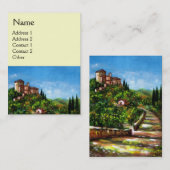 CARTE DE VISITE PAYSAGE TOSCANE (Devant / Derrière)