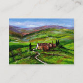 CARTE DE VISITE PAYSAGE TOSCANE AUX COLLINES VERTES (Dos)