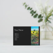 CARTE DE VISITE PAYSAGE TOSCANE AVEC MONOGRAMME POPIES (Debout devant)