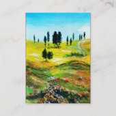 Carte De Visite PAYSAGE TOSCANE AVEC POPIES, saphir bleu (Dos)
