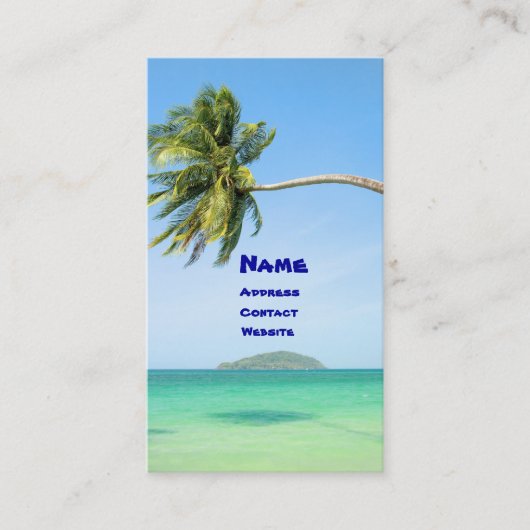 Carte De Visite Paysage tropical (Devant)