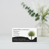 Carte De Visite Paysage tropical Services Palm Tree (Debout devant)