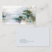 Carte De Visite Paysage Turquoise et or Zen Aquarelle (Devant / Derrière)