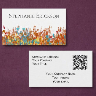 Carte De Visite Paysage urbain Abstrait Turquoise vibrant