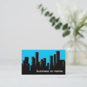 Carte De Visite paysage urbain bleu (Debout devant)