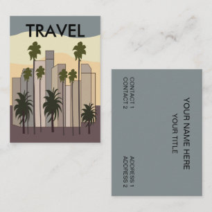 Carte De Visite Paysage urbain de Los Angeles au coucher du soleil