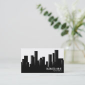 Carte De Visite paysage urbain noir et blanc (Debout devant)